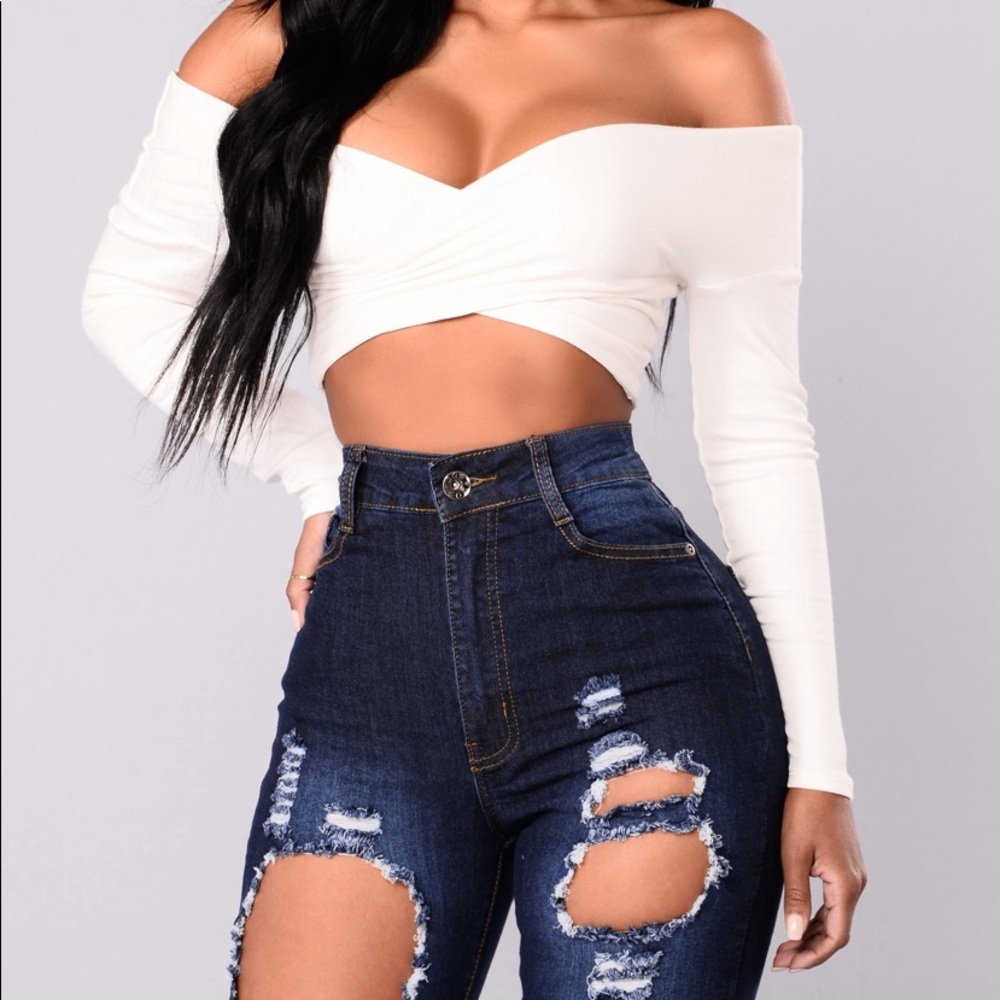 Cross top from FASHION NOVA